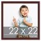 22x22 Solid Wood Picture Frame with UV-Resistant Acrylic & Acid-Free Backing, Available in 6 Finishes: Matte Black, Matte White, Metallic Bronze, Silver, Natural Wood Grain & Mahogany